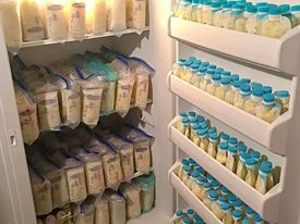 Breast Milk Stored in Refrigerator